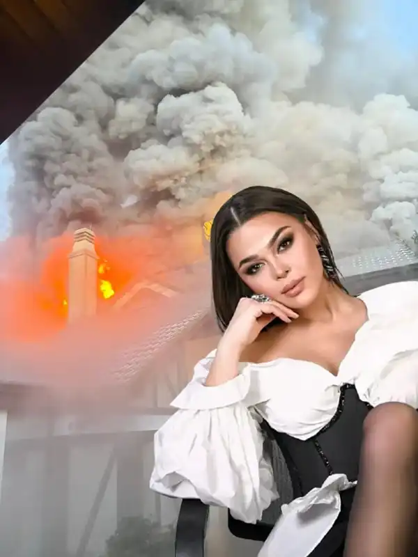 Aslıhan Karalar'ın Evi Alevlere Teslim Oldu, Ünlü Oyuncu Hastaneye Kaldırıldı